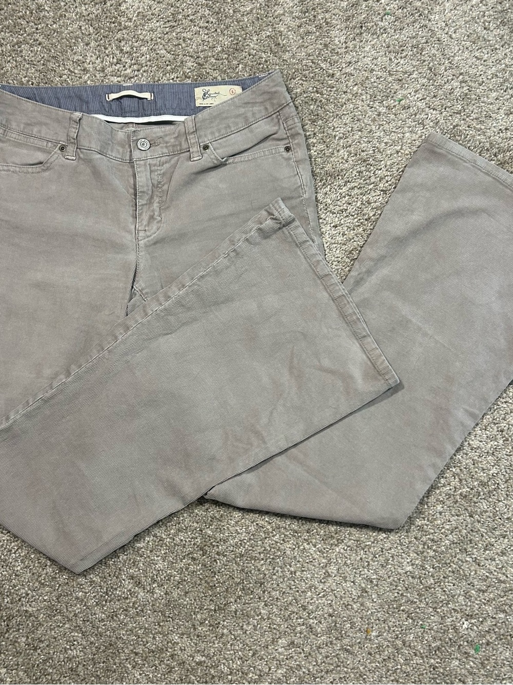 Women’s Boot Cut Corduroy Pants in Light Gray - Classic Flare